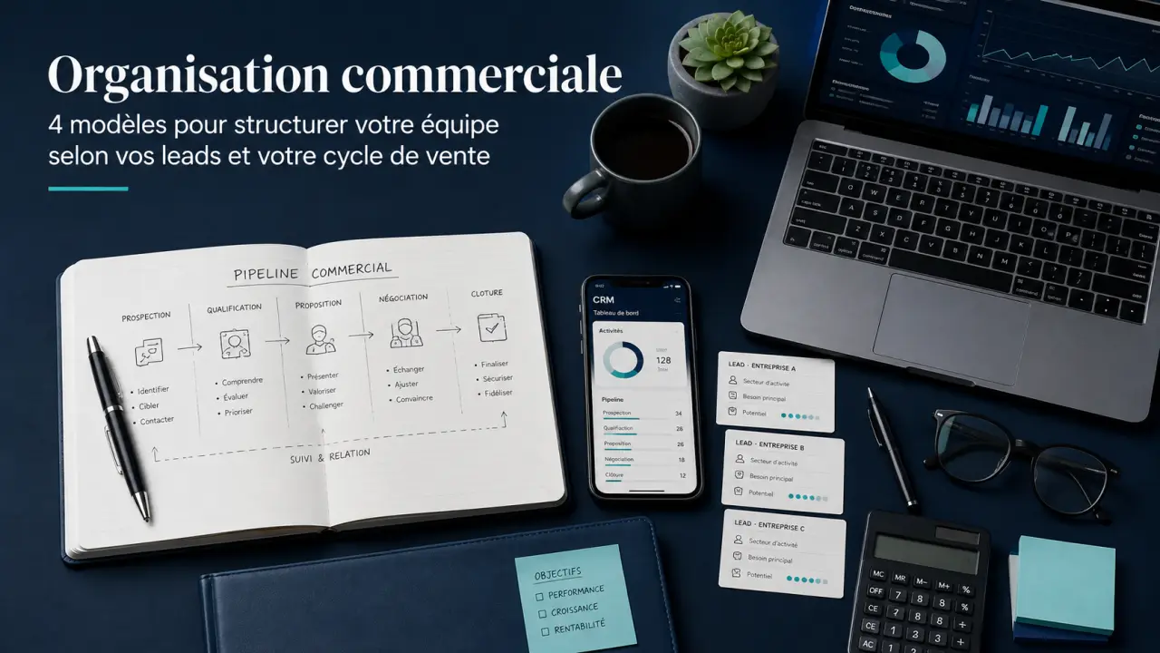 Organisation commerciale : 4 modèles pour structurer votre équipe selon vos leads et votre cycle de vente
