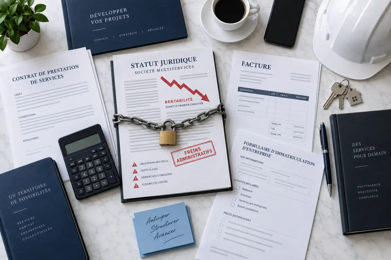 Entreprise multiservice : le statut qui freine votre rentabilité avant le premier chantier