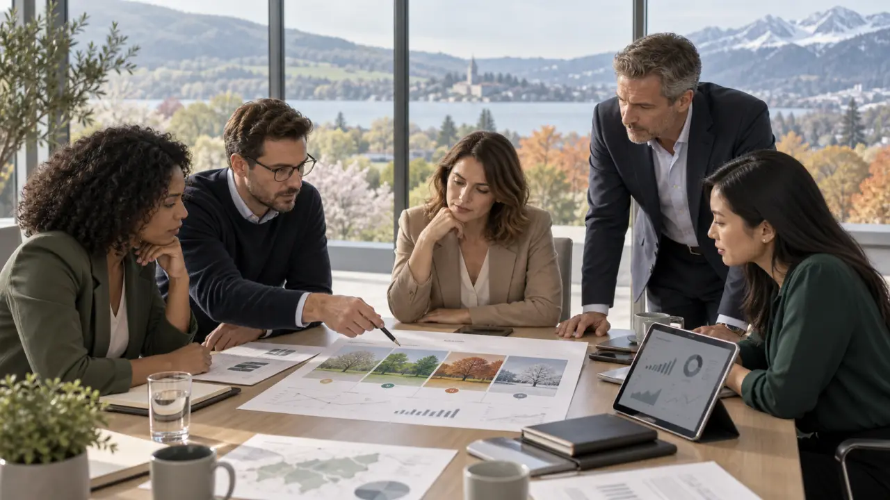Équipe de direction réunie autour d'une table pour définir la stratégie d'une PME