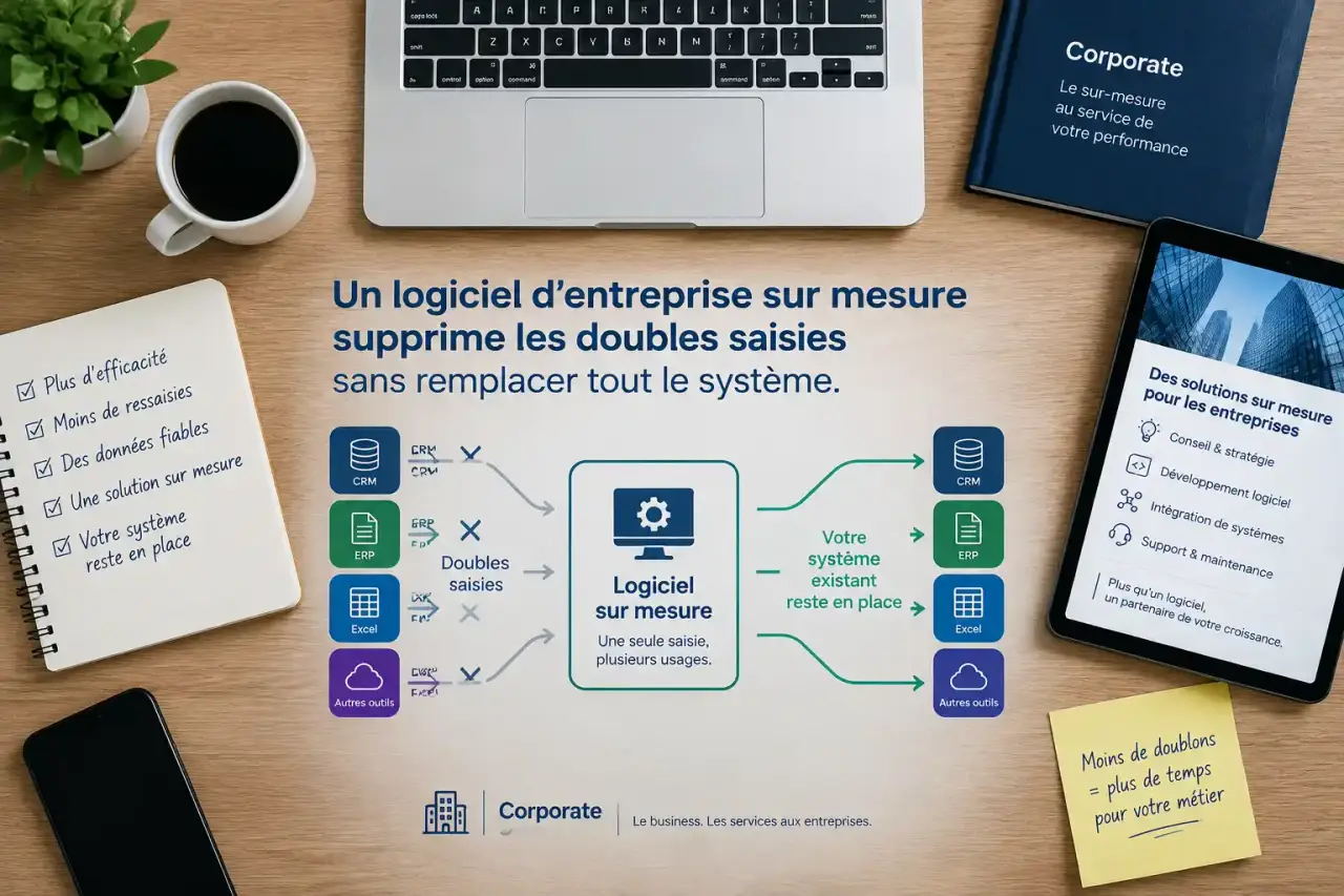 Un logiciel d’entreprise sur mesure supprime les doubles saisies sans remplacer tout le système