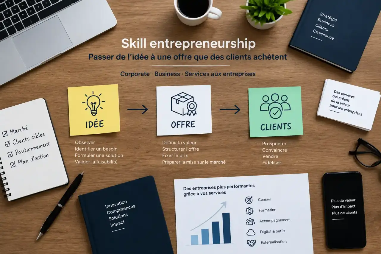 Skill entrepreneurship : passer de l’idée à une offre que des clients achètent