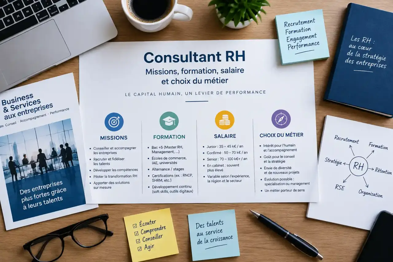 Consultant RH : missions, formation, salaire et choix du métier