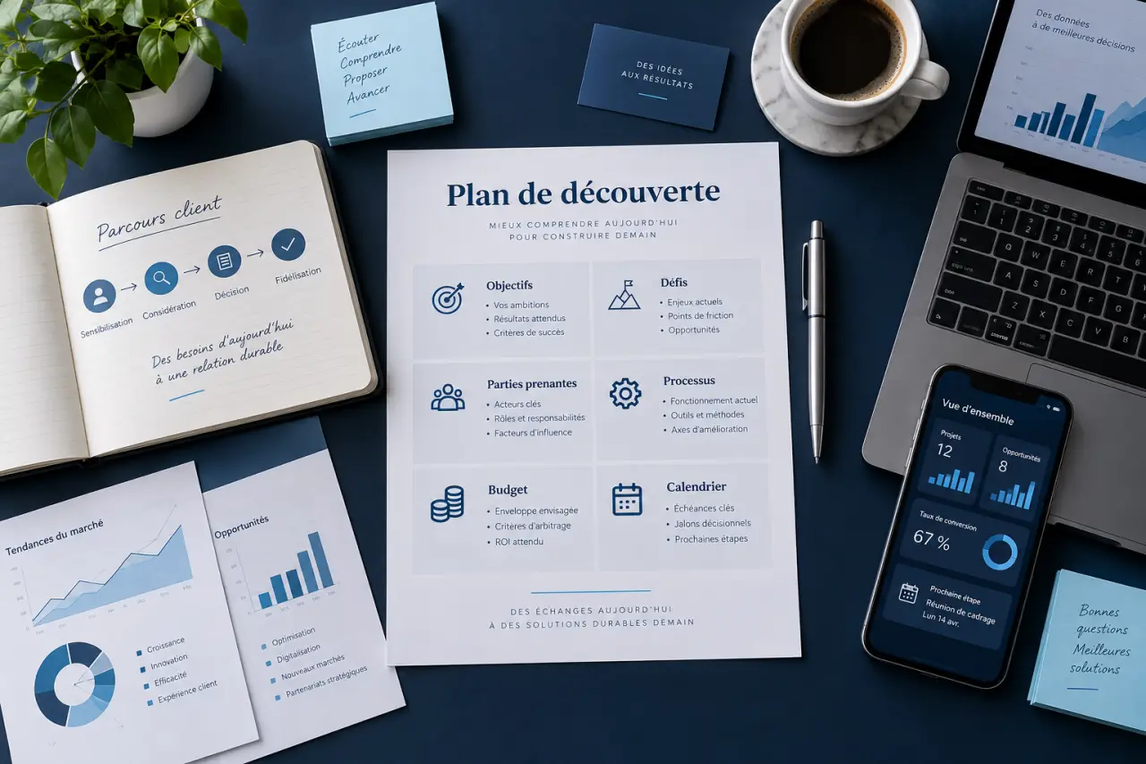 Plan de découverte : diagnostiquer le besoin B2B avant de présenter une solution